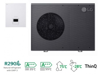Gaisa-ūdens siltumsūknis LG R290 monobloks 9kw