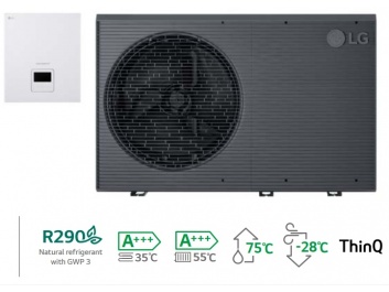 Gaisa-ūdens siltumsūknis LG R290 monobloks 12kw 380–415V
