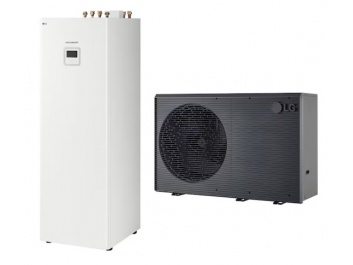 Gaisa-ūdens siltumsūknis LG R290 monobloks + iekšējais modulis ar integrētu karstā ūdens tvertni 7kw